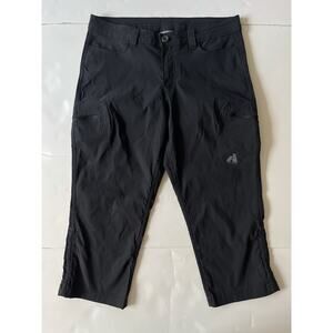 Eddie Bauer First Ascent Capri Pants Women 10 Black Stretch Hiking Camping